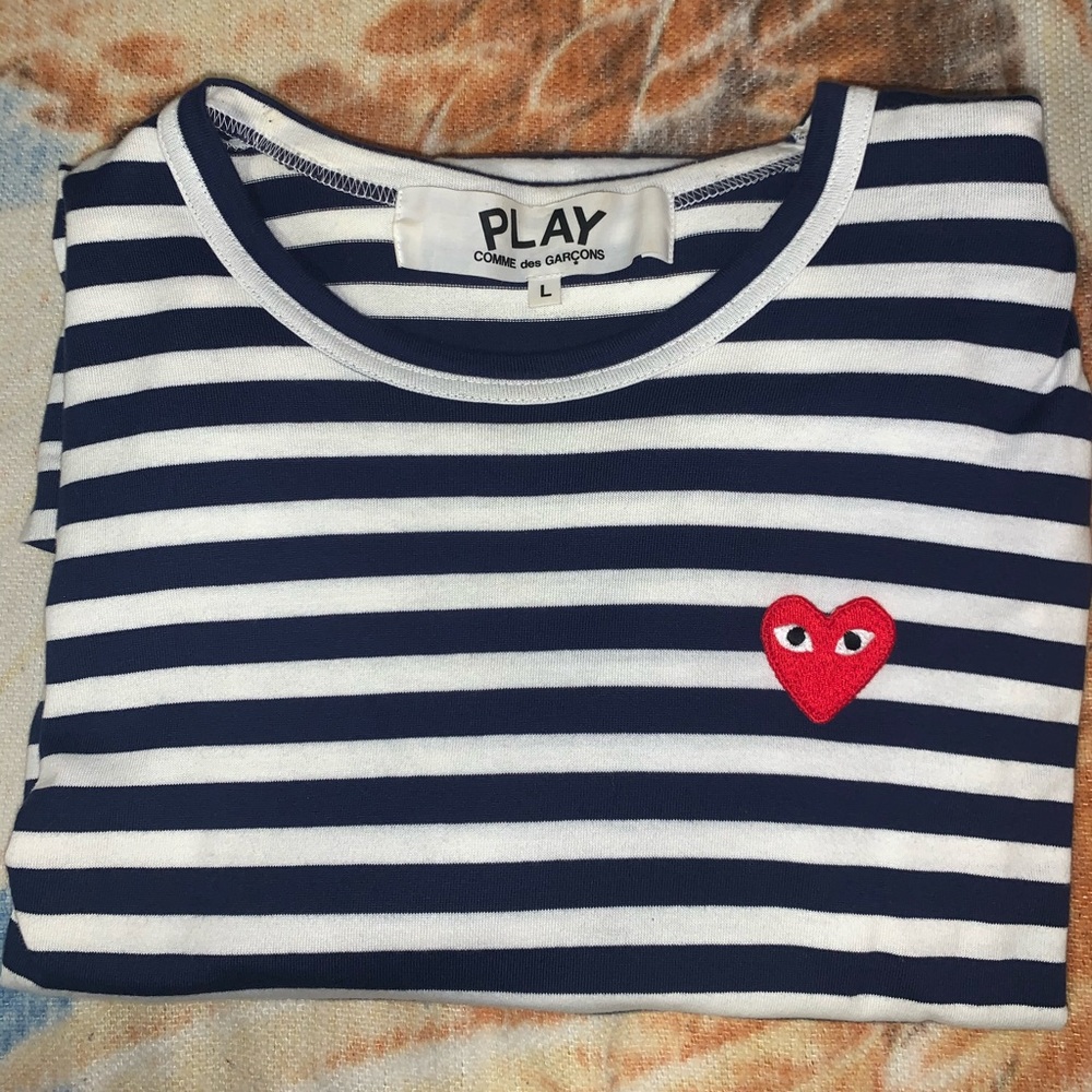 COMME des GARÇONS Play striped long sleeve shirt